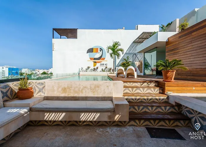 Splash Pool, Rooftop Terrace, Patio, 4 Blks Playa del Carmen